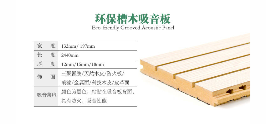音樂廳槽孔吸聲板參數(shù)