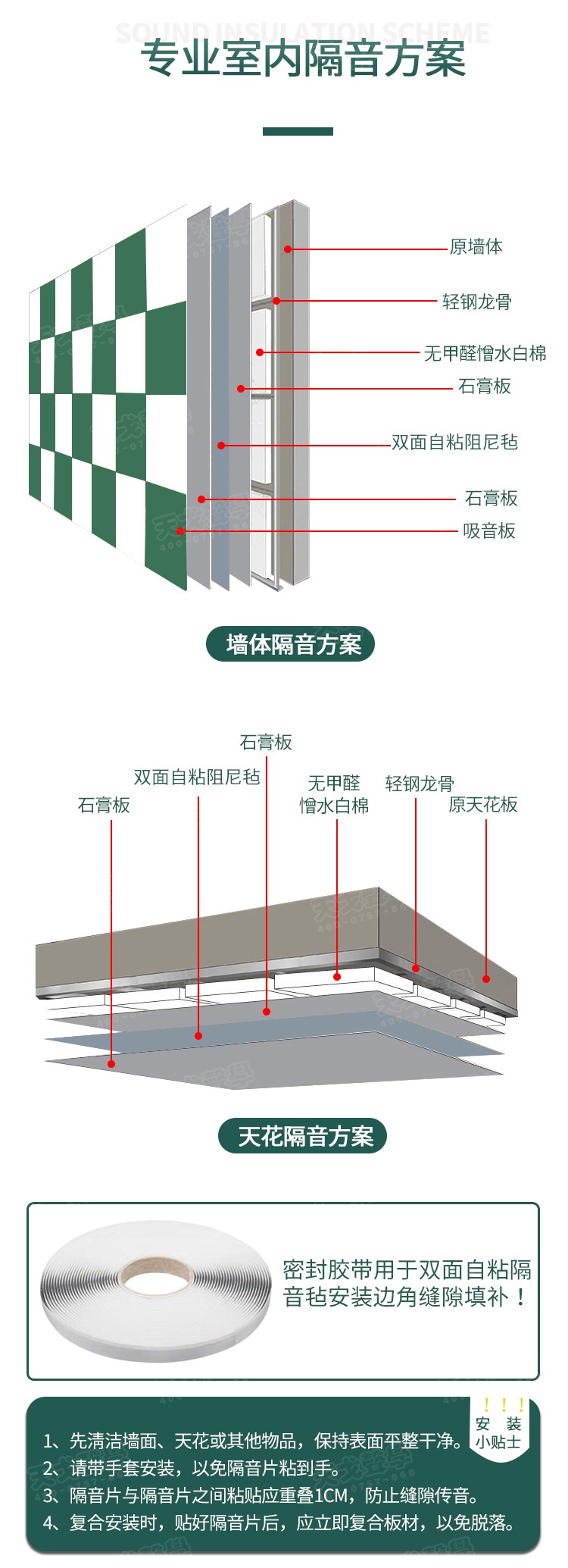 隔音密封膠帶施工-6